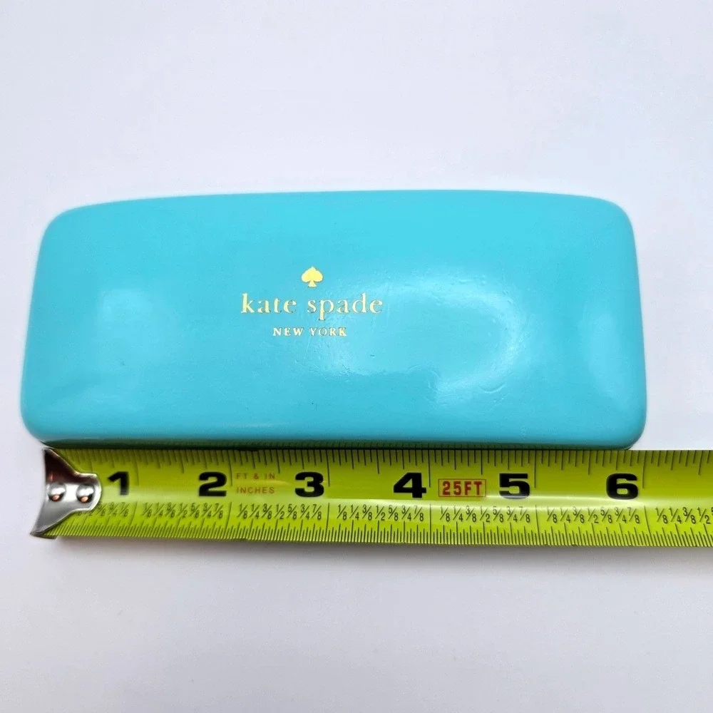 Kate Spade New York‎ Turquoise Blue and Green Hard Clamshell Eyeglasses Case